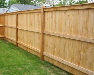 Solid Board Wood Fence Style